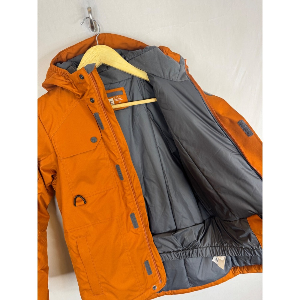 MEC Mountain Equipment Coop Boys Orange Insulated Winter Parka Ski Jacket 10 - Picture 6 of 13